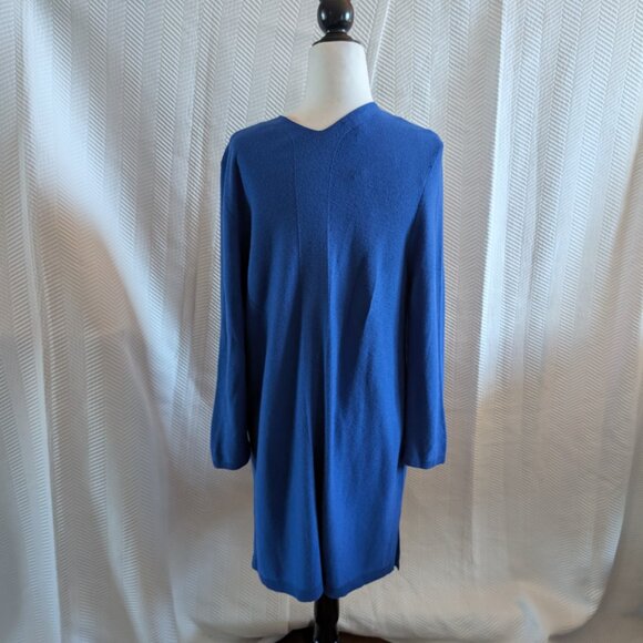 Talbots No-Close Cardigan Royal Blue Size L Classic Open Cardigan Duster - Picture 2 of 15